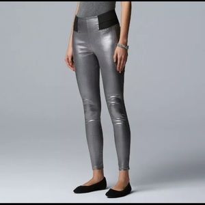 Simply Vera Vera Wang Shiny Denim Coated Leggings